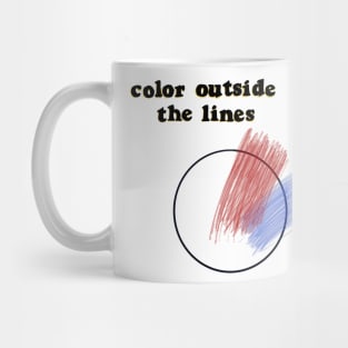 color outside the lines - same here man podcast Mug
